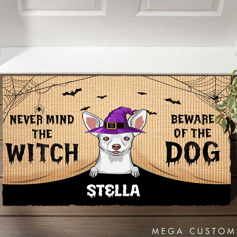 Personalized Dog Lover Beware of Dog Doormat