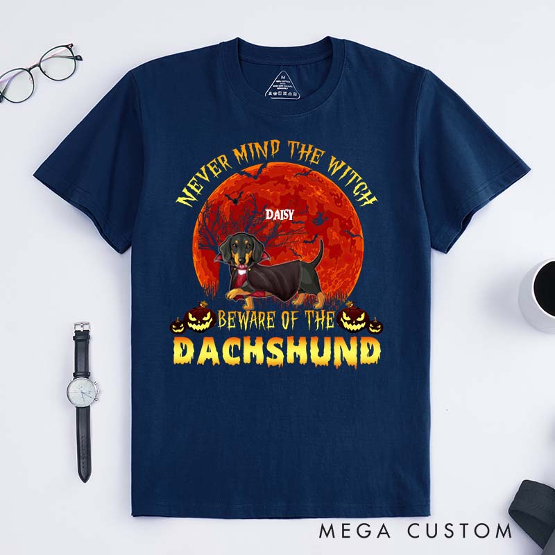 Personalized Dog Lover Beware of ohe Dachshund T-Shirt