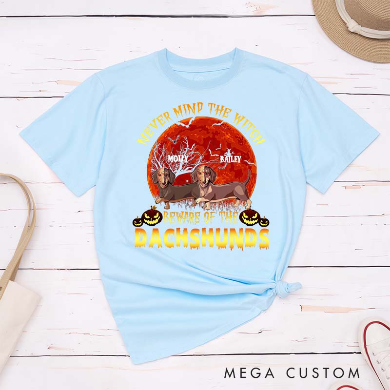 Personalized Dog Lover Beware of ohe Dachshund T-Shirt