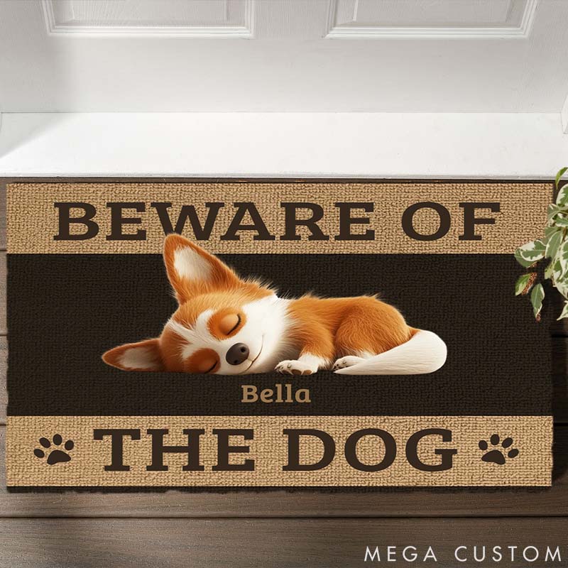 Personalized Dog Lover Beware of the Dog He Will Steal Your Heart Doormat