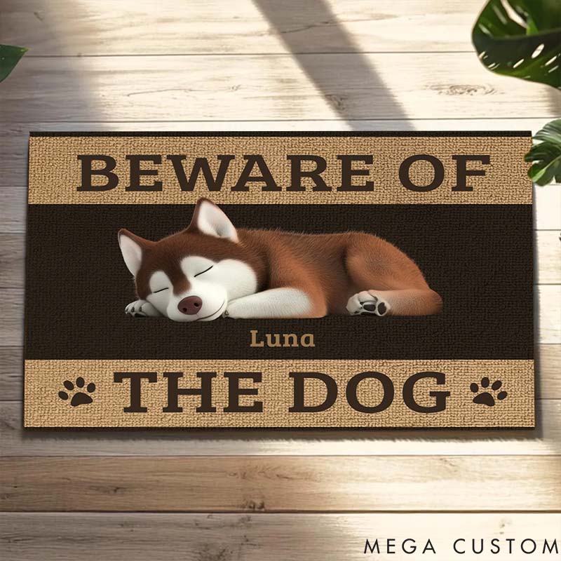Personalized Dog Lover Beware of the Dog He Will Steal Your Heart Doormat