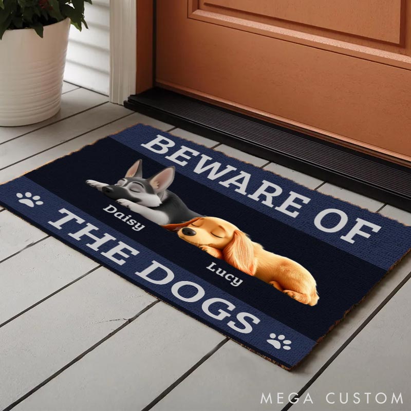 Personalized Dog Lover Beware of the Dog He Will Steal Your Heart Doormat