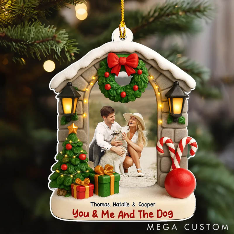 Personalized Dog Lover Bond of Dog Love Photo Christmas Ornament