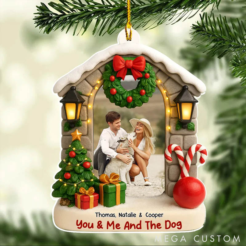 Personalized Dog Lover Bond of Dog Love Photo Christmas Ornament