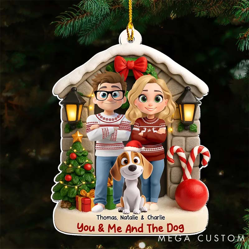 Personalized Dog Lover Bond of Love Christmas Ornament