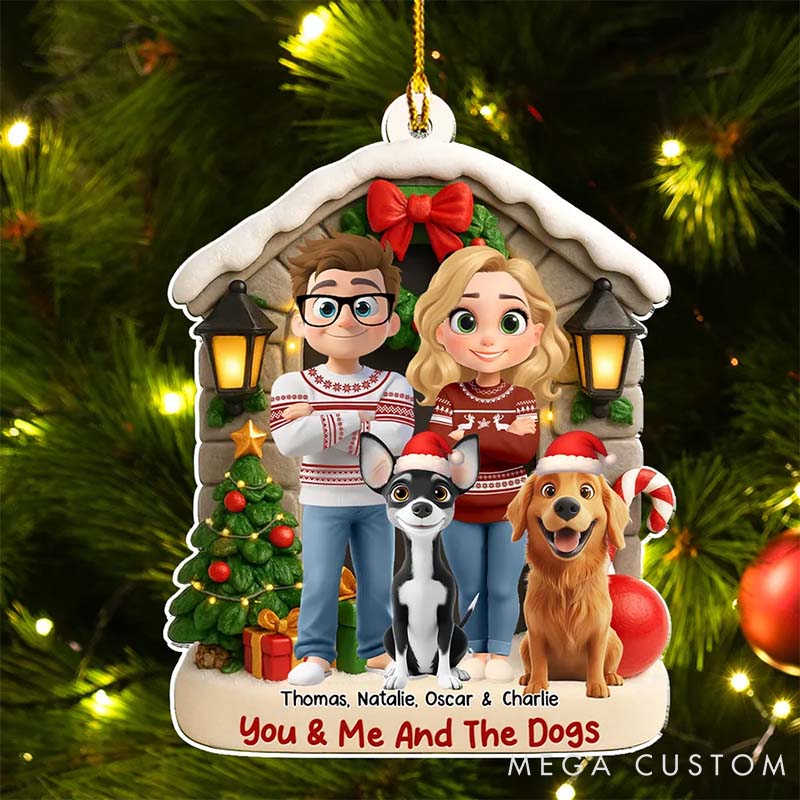 Personalized Dog Lover Bond of Love Christmas Ornament