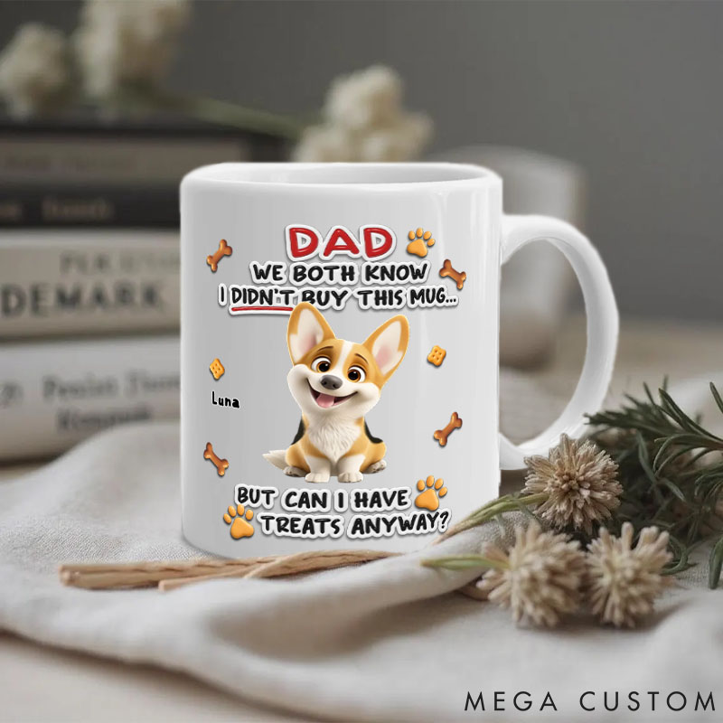 Personalized Dog Lover Can I Have Treats Dog Dad Mugs