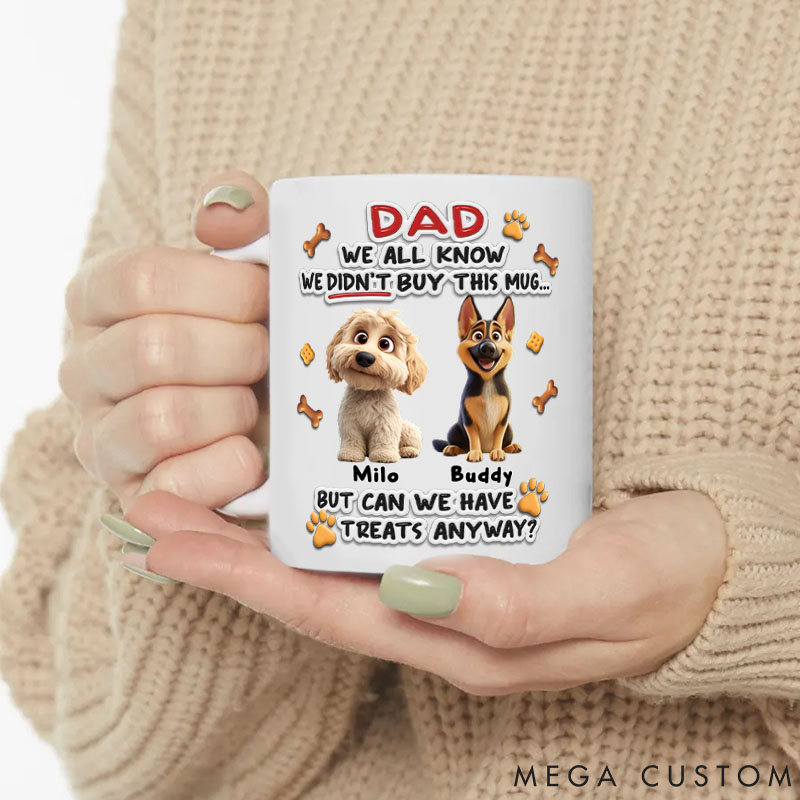 Personalized Dog Lover Can I Have Treats Dog Dad Mugs