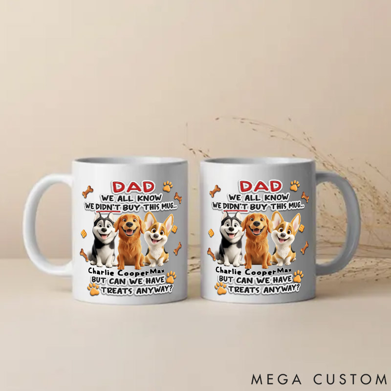 Personalized Dog Lover Can I Have Treats Dog Dad Mugs