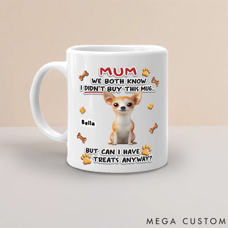 Personalized Dog Lover Can I Have Treats Dog Mom Mugs