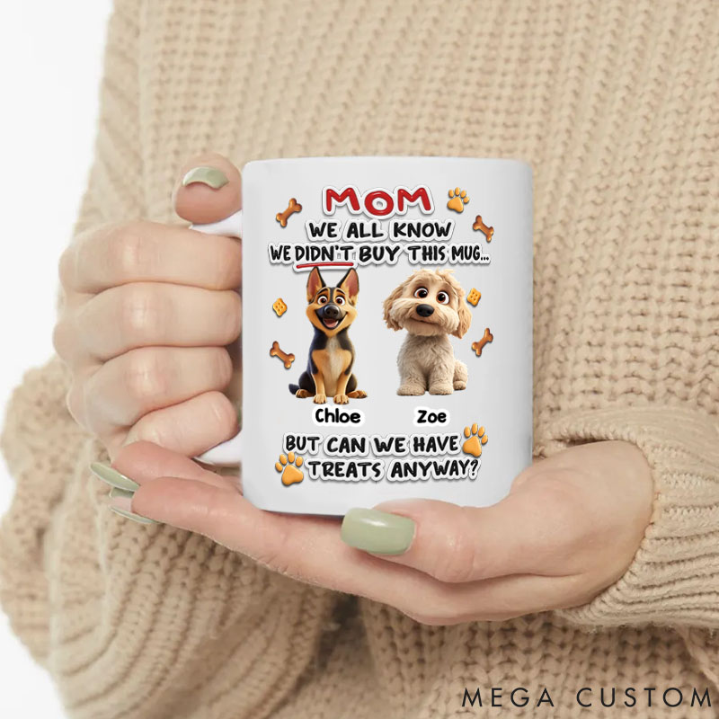 Personalized Dog Lover Can I Have Treats Dog Mom Mugs