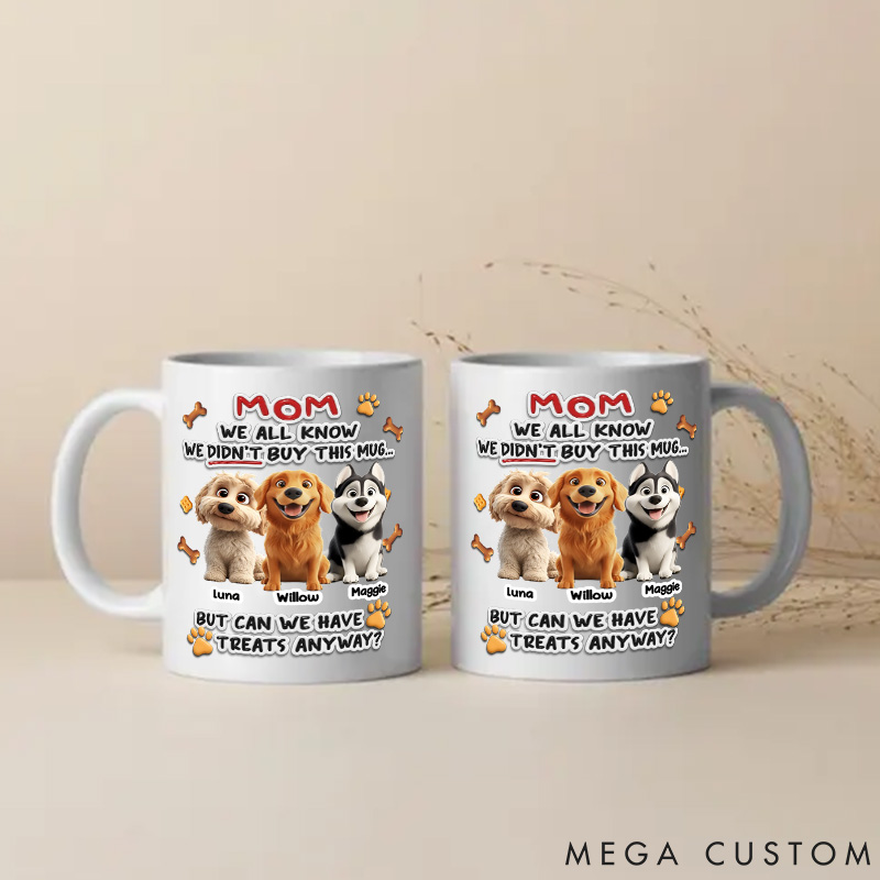 Personalized Dog Lover Can I Have Treats Dog Mom Mugs