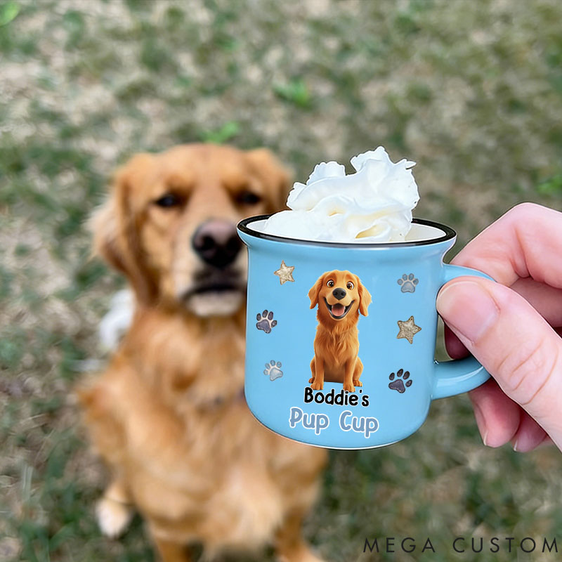 Personalized Dog Lover Cartoon Dog Pup Cup Reusable Pup Cup Puppuccino Mug