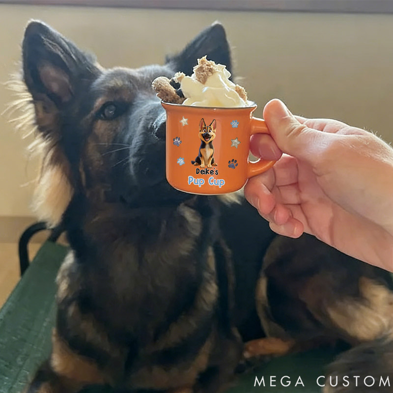 Personalized Dog Lover Cartoon Dog Pup Cup Reusable Pup Cup Puppuccino Mug