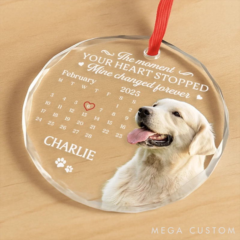 Personalized Dog Lover Cherished Paws Forever in our Hearts Christmas Ornament