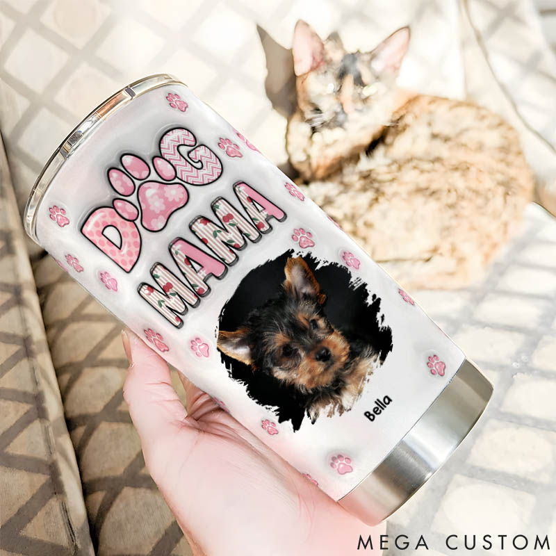 Personalized Dog Lover Cherry on Top Photo Dog Mom 20oz Tumbler