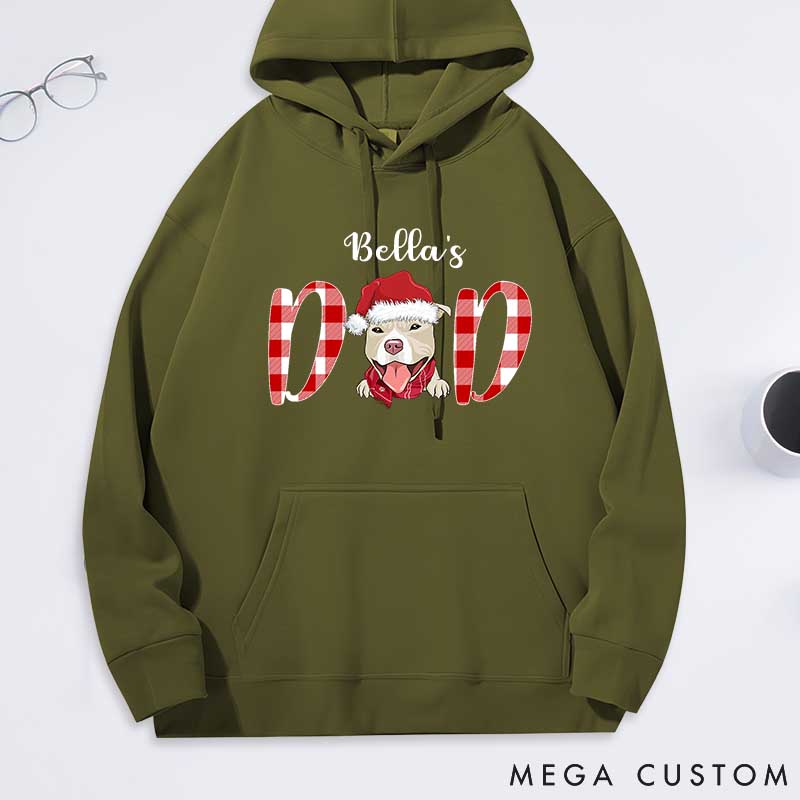 Personalized Dog Lover Christmas Dog Dad Classic Hoodies