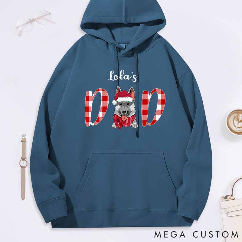 Personalized Dog Lover Christmas Dog Dad Classic Hoodies