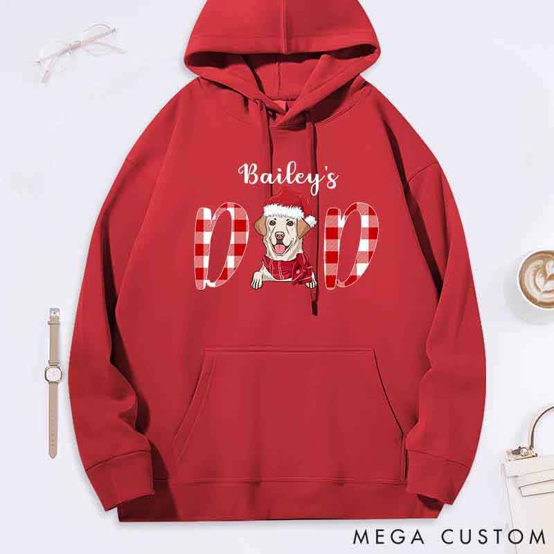 Personalized Dog Lover Christmas Dog Dad Classic Hoodies