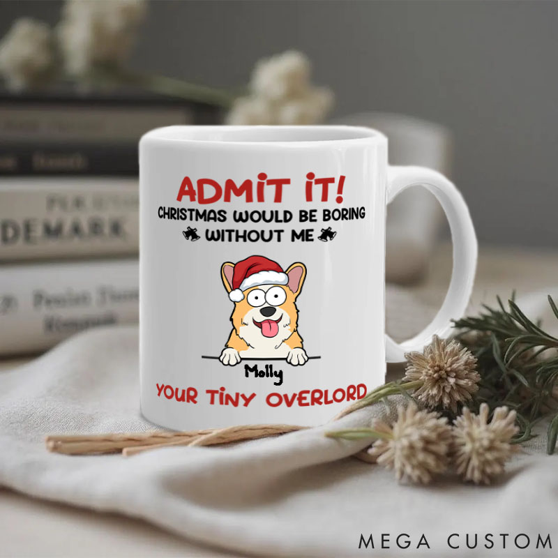 Personalized Dog Lover Christmas Is Boring without Me Mugs