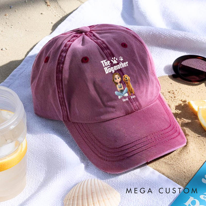 Personalized Dog Lover Cool Dog Mother Washed Cap