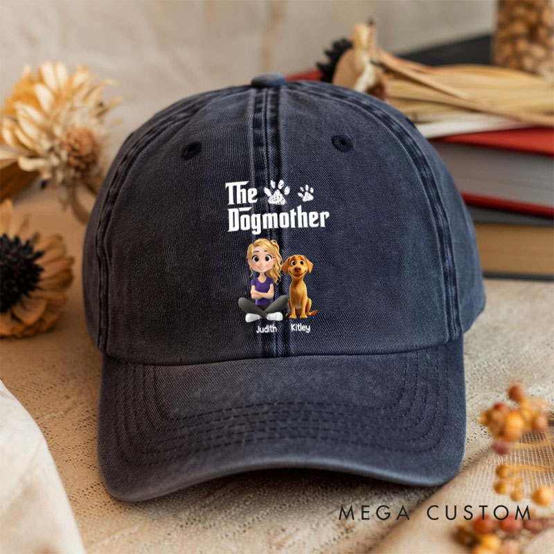 Personalized Dog Lover Cool Dog Mother Washed Cap