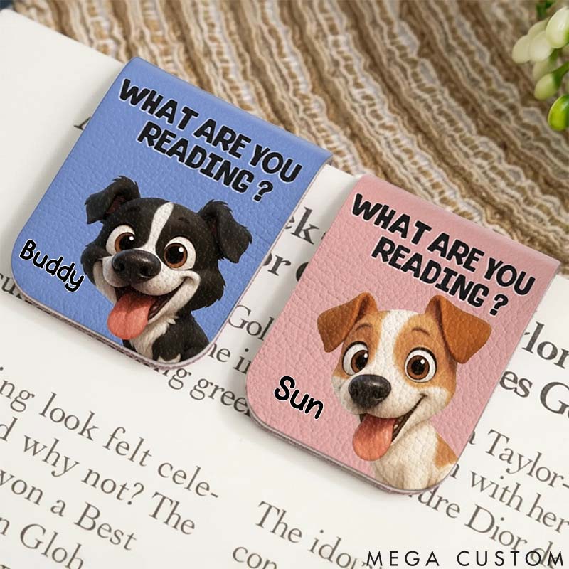 Personalized Dog Lover Custom Leather Magnetic Bookmark