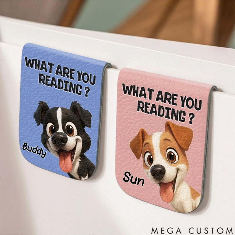 Personalized Dog Lover Custom Leather Magnetic Bookmark