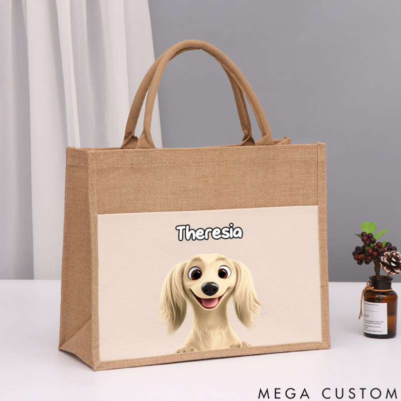 Personalized Dog Lover Cute 3D Cartoon Dogs  Azabu Tote Bag