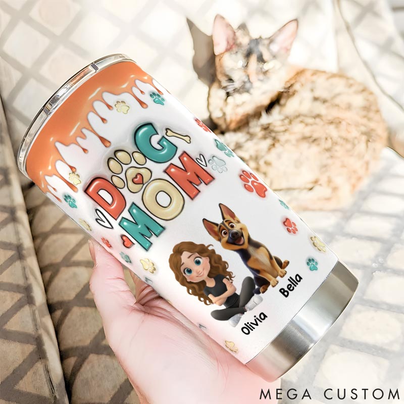 Personalized Dog Lover Cute Mom of Dogs 20oz Tumbler