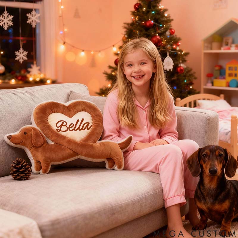 Personalized Dog Lover Dachshund Pillow Graphic 3D Print