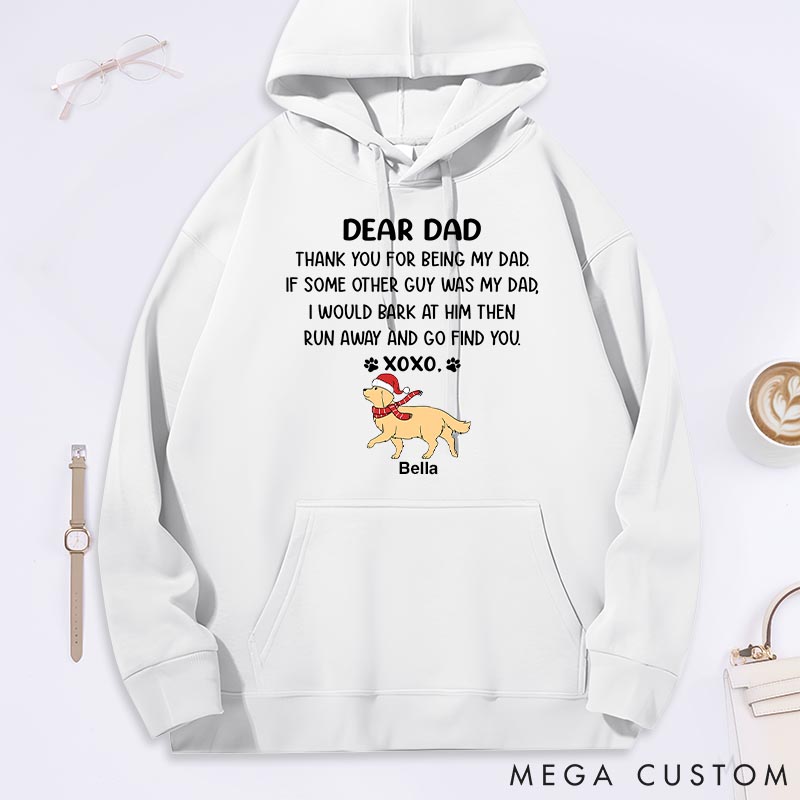 Personalized Dog Lover Dear Dad XoXo Christmas Classic Hoodies