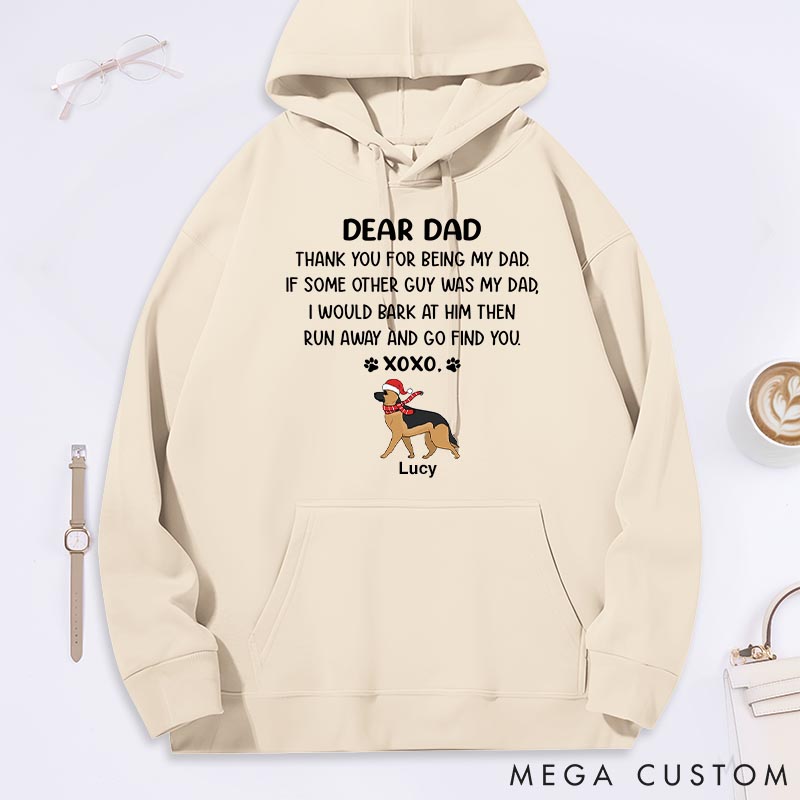 Personalized Dog Lover Dear Dad XoXo Christmas Classic Hoodies