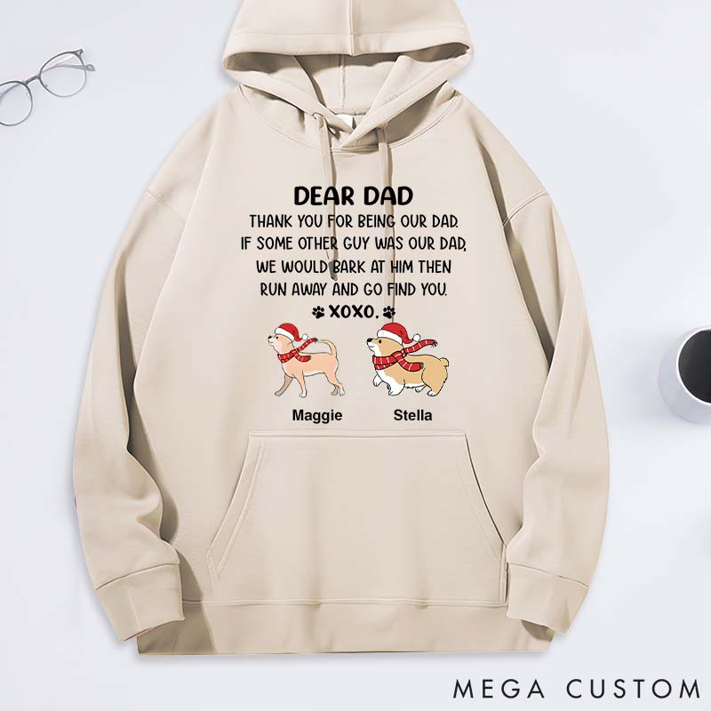 Personalized Dog Lover Dear Dad XoXo Christmas Classic Hoodies