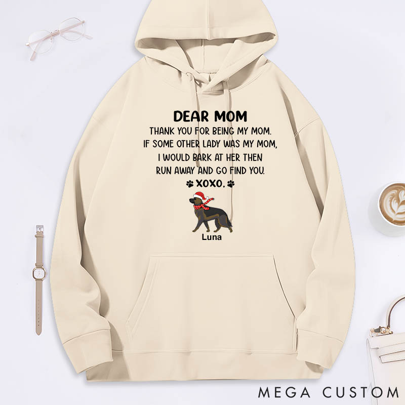 Personalized Dog Lover Dear Mom XoXo Christmas Classic Hoodies