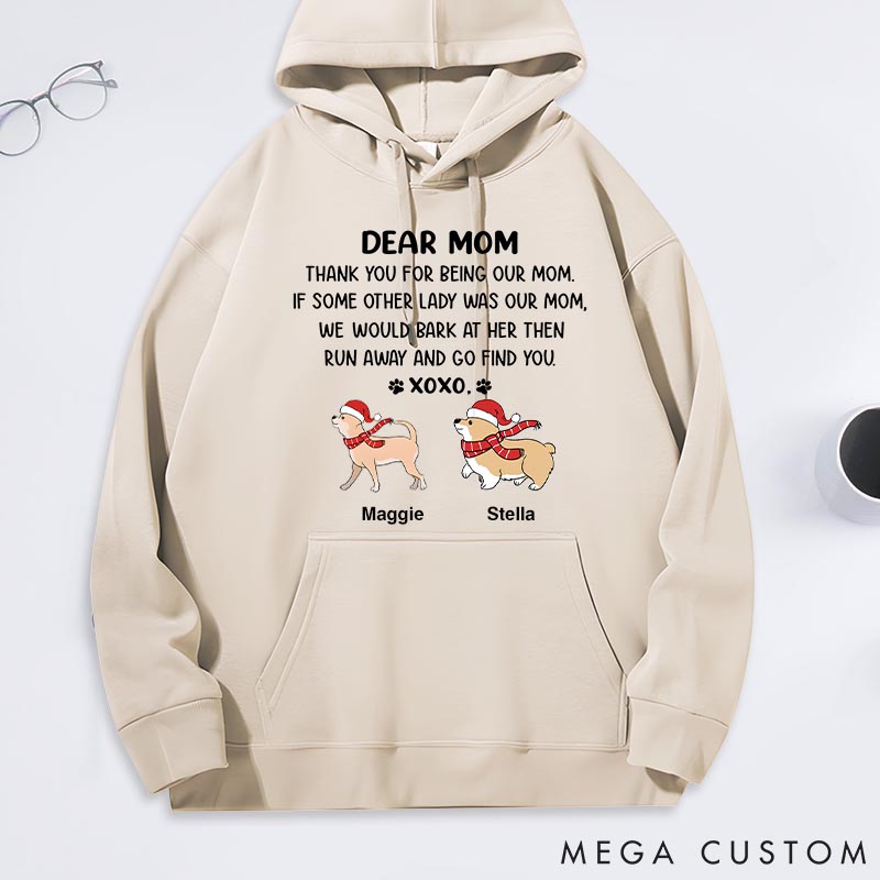 Personalized Dog Lover Dear Mom XoXo Christmas Classic Hoodies