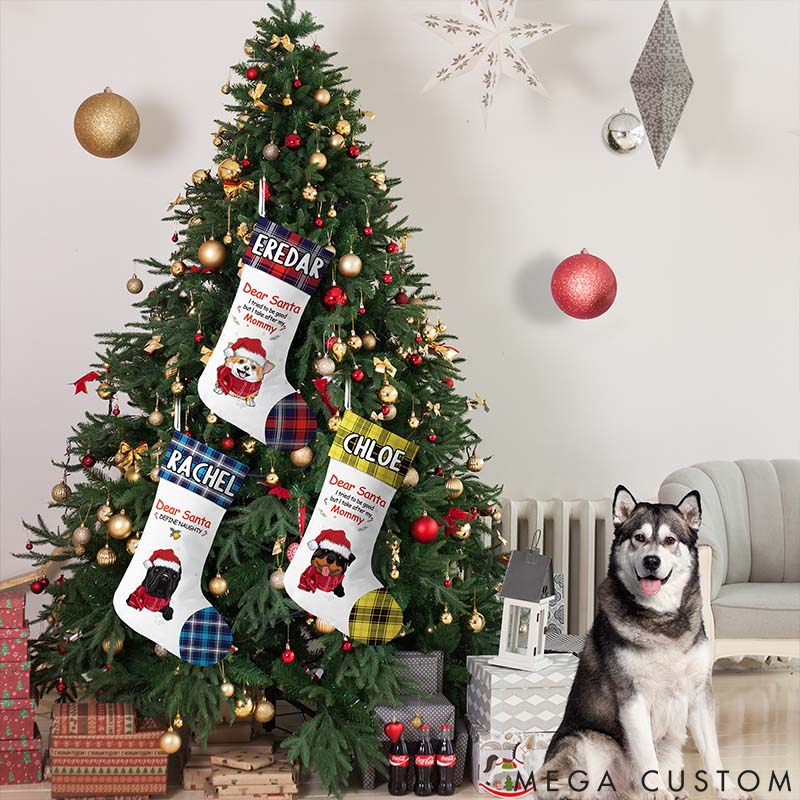 Personalized Dog Lover Dear Santa I've been a Very Good Dog Christmas Stockings