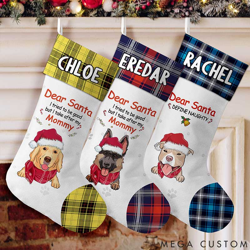 Personalized Dog Lover Dear Santa I've been a Very Good Dog Christmas Stockings