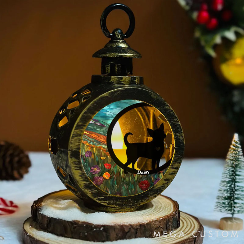 Personalized Dog Lover Do Not Cry Because it Is Over Christmas Lantern