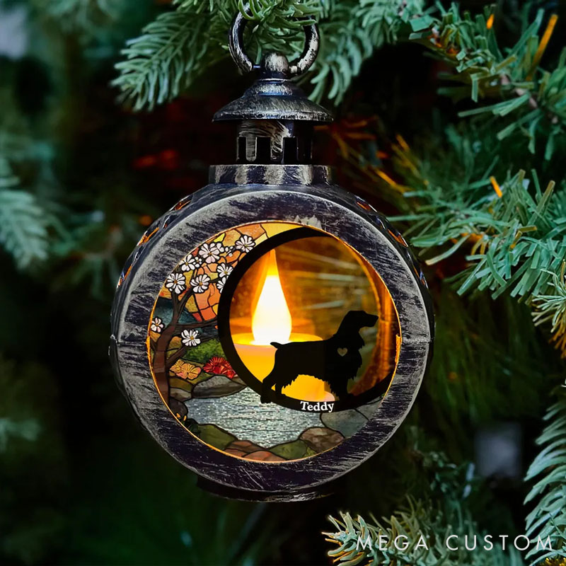 Personalized Dog Lover Do Not Cry Because it Is Over Christmas Lantern