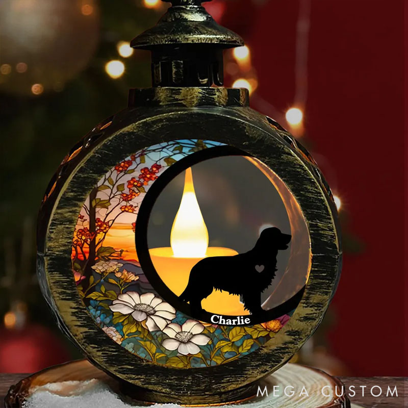 Personalized Dog Lover Do Not Cry Because it Is Over Christmas Lantern