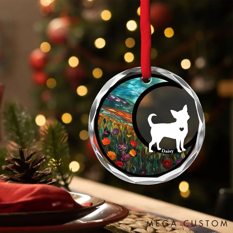 Personalized Dog Lover Do Not Cry Because it is Over Christmas Ornament