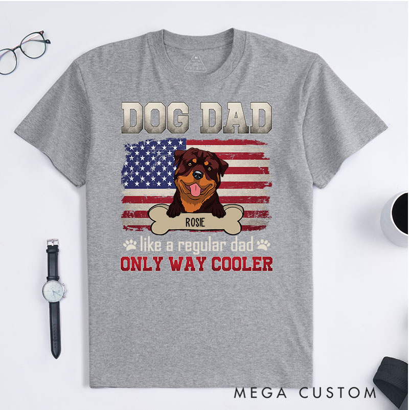 Personalized Dog Lover Dog Dad Cooler T-Shirt