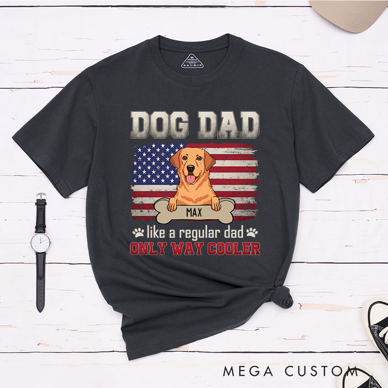Personalized Dog Lover Dog Dad Cooler T-Shirt