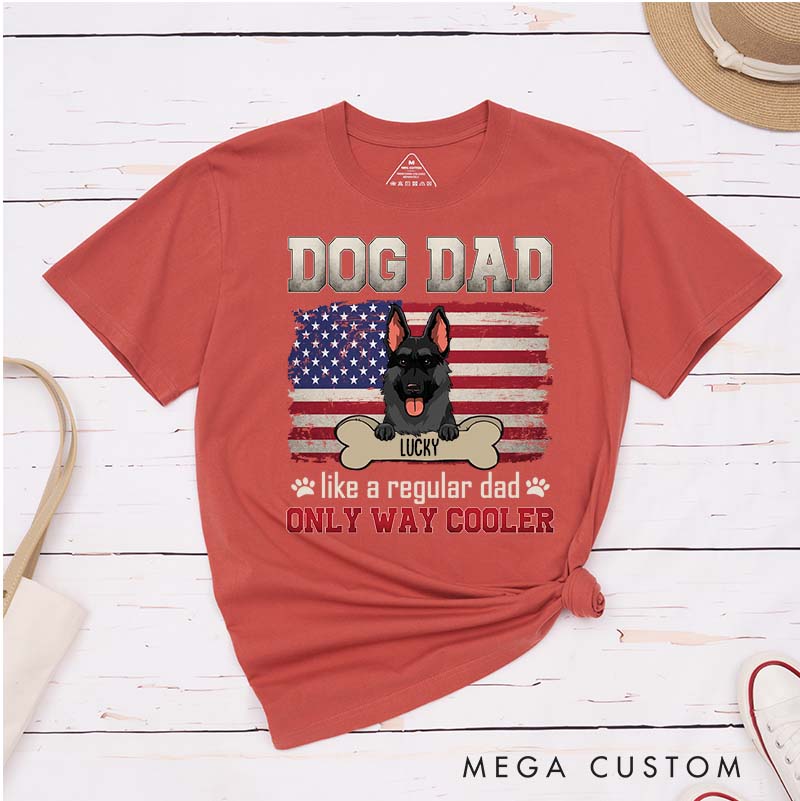 Personalized Dog Lover Dog Dad Cooler T-Shirt