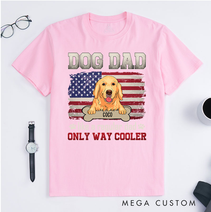 Personalized Dog Lover Dog Dad Cooler T-Shirt