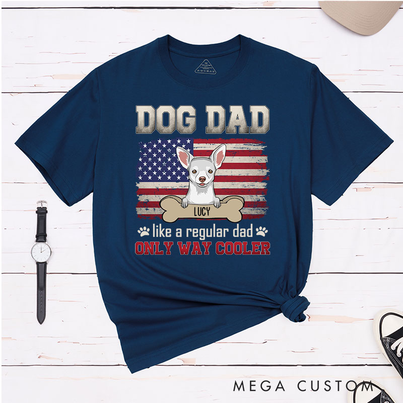 Personalized Dog Lover Dog Dad Cooler T-Shirt