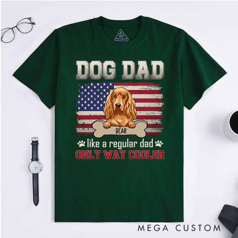 Personalized Dog Lover Dog Dad Cooler T-Shirt