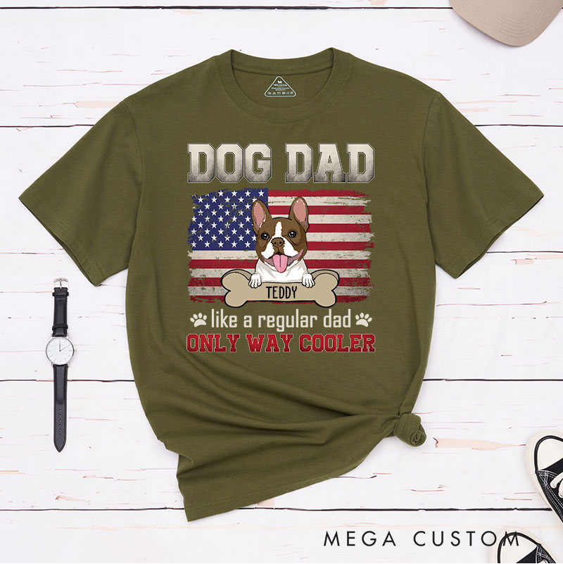 Personalized Dog Lover Dog Dad Cooler T-Shirt