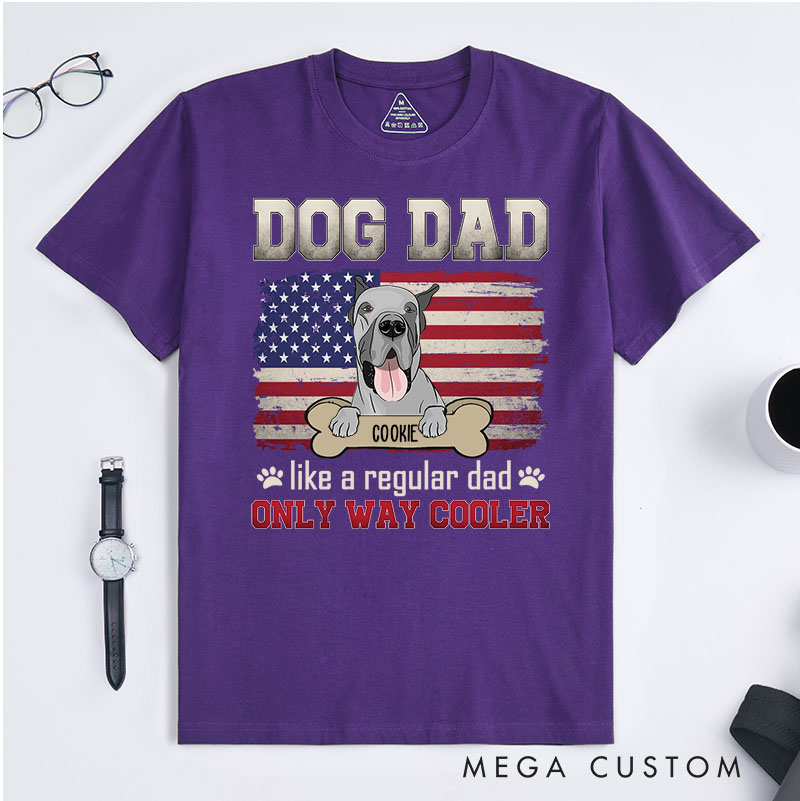 Personalized Dog Lover Dog Dad Cooler T-Shirt